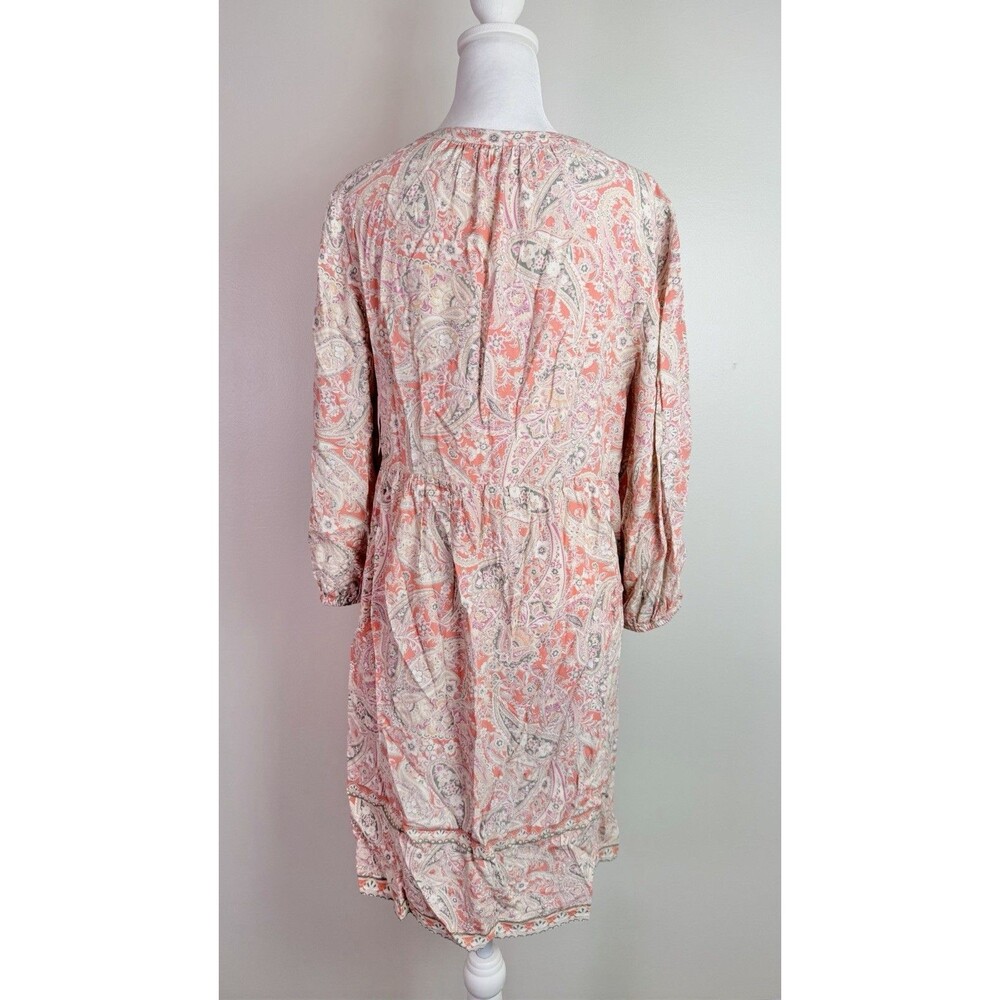J Jill Paisley Peasant A-Line Dress Womens S Boho Cottagecore Summer EcoVero - Picture 5 of 10
